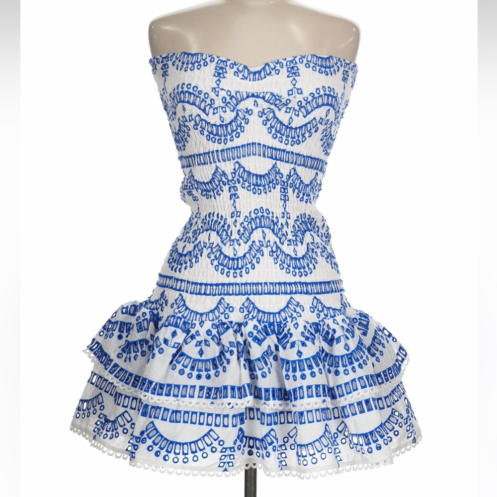Commense Ripple Strapless Tiered Hem With Scalloped Detailing Dress - Size M - Picture 10 of 16